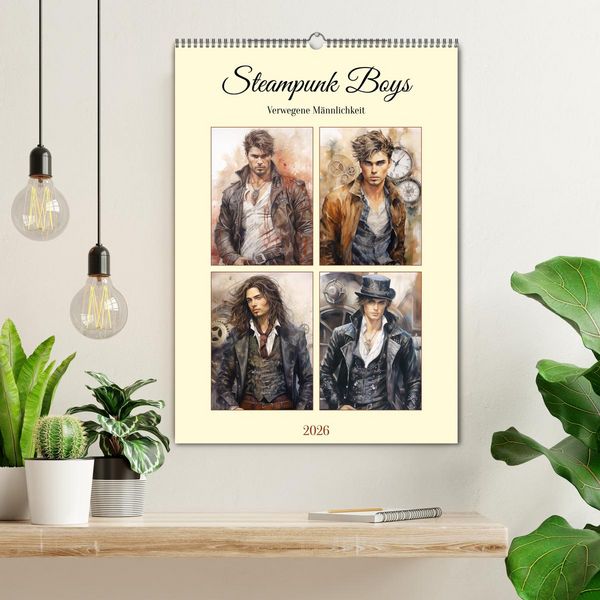 Produktbild: Steampunk Boys. Verwegene M&auml;nnlichkeit (Wandkalender 2026 DIN A2 hoch), CALVENDO Monatskalender
