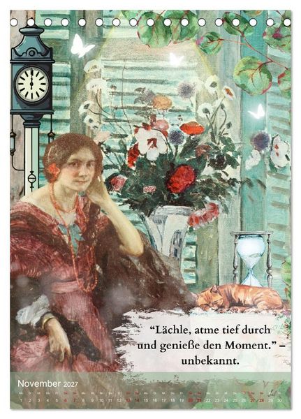 Produktbild: Vintage Vibes &ndash; Frauen, Kunst und Worte (Tischkalender 2027 DIN A5 hoch), CALVENDO Monatskalender