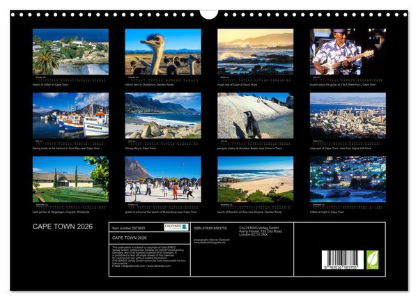 Produktbild: CAPE TOWN 2026 (Wall Calendar 2026 DIN A3 landscape), CALVENDO 12 Month Wall Calendar