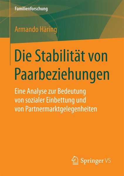 Produktbild: Die Stabilit&auml;t von Paarbeziehungen
