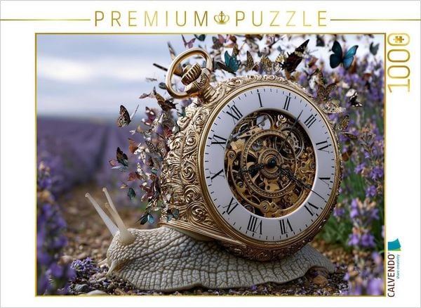 CALVENDO Puzzle Die Schmetterlings-Taschenuhrschnecke | 1000 Teile Lege-Größe 64x48cm Foto-Puzzle für glückliche Stunden