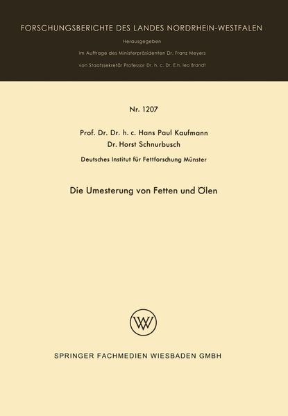 Produktbild: Die Umesterung von Fetten und &Ouml;len