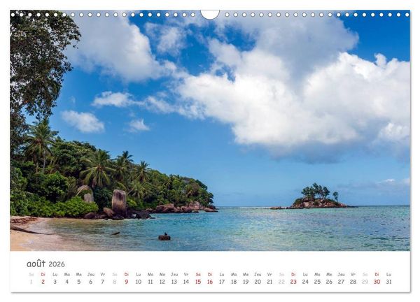 Produktbild: Paysages des Seychelles (Calendrier mural 2026 DIN A3 vertical), CALVENDO calendrier mensuel