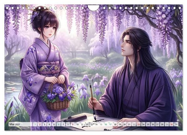 Produktbild: Meiji Mondkalender (Wandkalender 2027 DIN A4 quer), CALVENDO Monatskalender