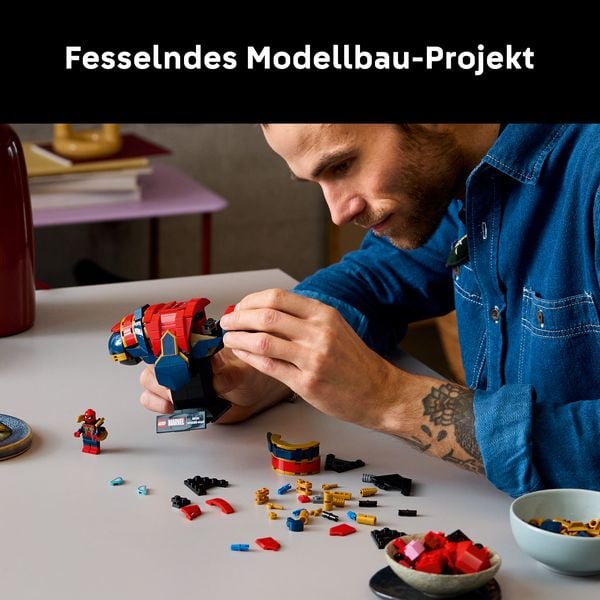 Produktbild: LEGO Marvel 76326 Iron Spider-Man B&uuml;ste, Superhelden Set zum Sammeln