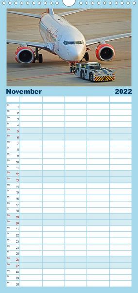 Produktbild: Familienplaner Airliner im Fokus (Wandkalender 2022 , 21 cm x 45 cm, hoch)