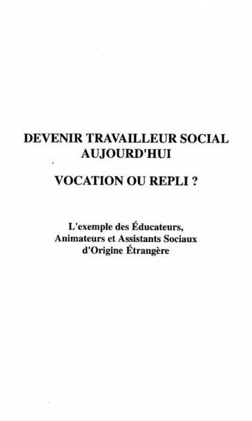 Produktbild: Devenir Travailleur Social Aujourd'hui