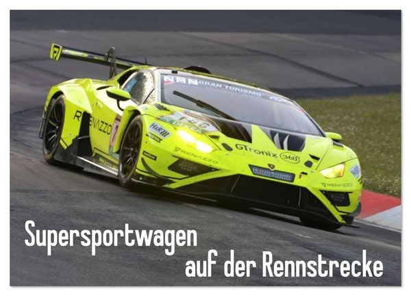 Produktbild: Supersportwagen auf der Rennstrecke (Wandkalender 2026 DIN A4 quer), CALVENDO Monatskalender