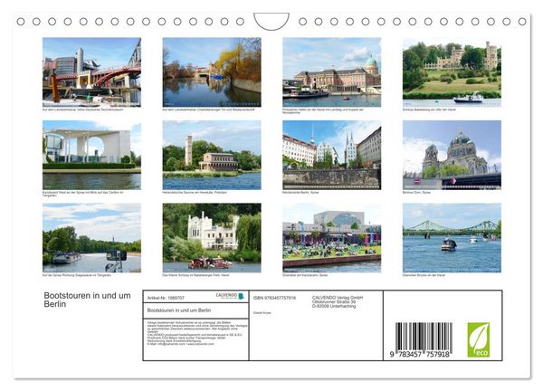 Produktbild: Bootstouren in und um Berlin (Wandkalender 2026 DIN A4 quer), CALVENDO Monatskalender