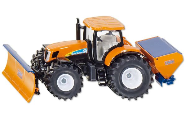 SIKU Super - Traktor mit Räumschild und Salzstreuer