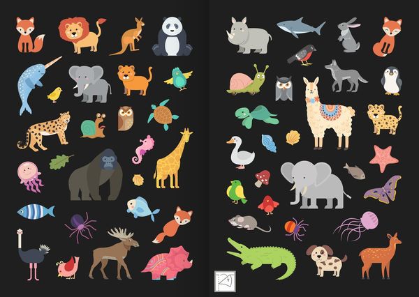 Produktbild: Leucht-Sticker &ndash; Tiere