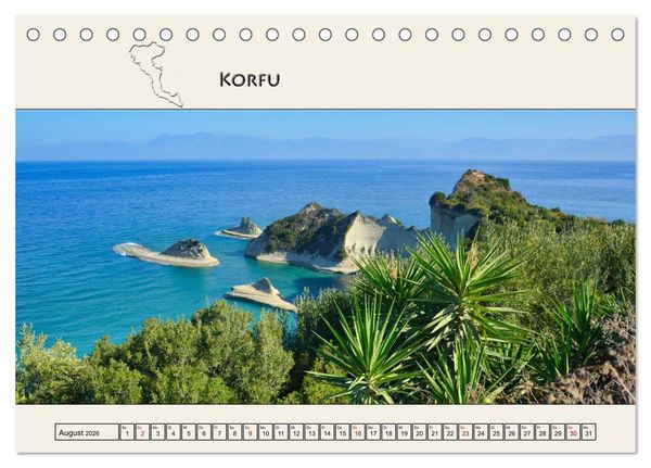 Produktbild: Reise durch die Griechische Inselwelt (Tischkalender 2026 DIN A5 quer), CALVENDO Monatskalender