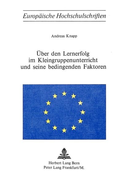 Produktbild: &Uuml;ber den Lernerfolg im Kleingruppenunterricht und seine bedingenden Faktoren