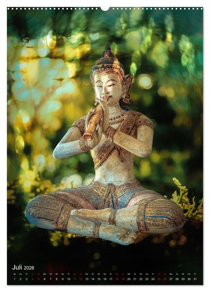 Produktbild: Die Welt mit Buddha (hochwertiger Premium Wandkalender 2026 DIN A2 hoch), Kunstdruck in Hochglanz