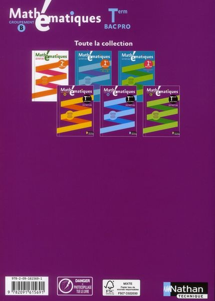 Produktbild: Mathematiques Terminale Bac Pro Pochette Groupement B Livre Eleve 201