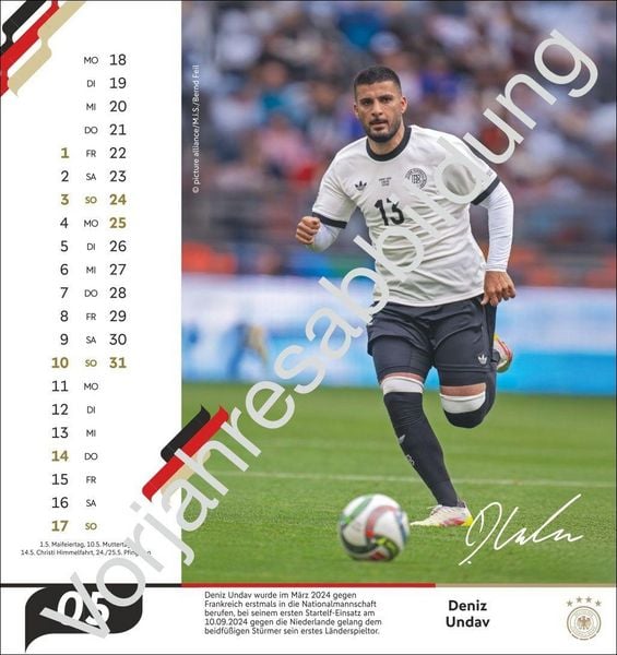 Produktbild: DFB M&auml;nner Postkartenkalender 2027