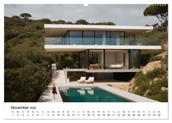 Produktbild: Einsamkeit in Architektur (Wandkalender 2026 DIN A2 quer), CALVENDO Monatskalender