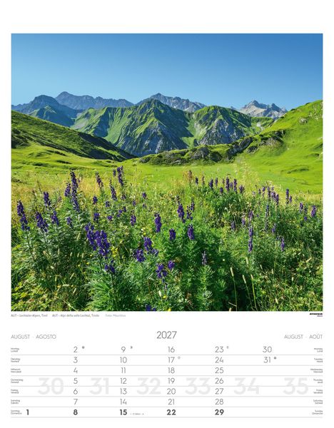 Produktbild: Alpen Kalender 2027
