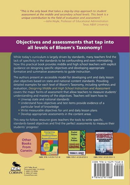 Produktbild: Designing Middle and High School Instruction and Assessment