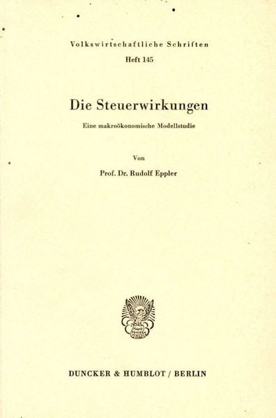 Produktbild: Die Steuerwirkungen.
