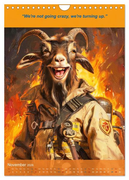 Produktbild: The beastly funny firefighters (Wall Calendar 2026 DIN A4 portrait), CALVENDO 12 Month Wall Calendar