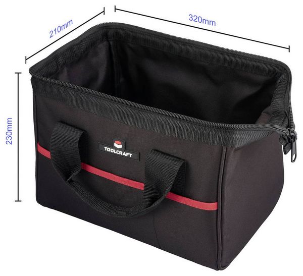 Produktbild: TOOLCRAFT TO-10748133 Universal Werkzeugtasche unbest&uuml;ckt (L x B x H) 320 x 210 x 230mm