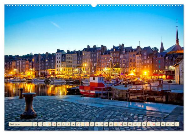 Produktbild: Honfleur - Bezauberndes Frankreich (hochwertiger Premium Wandkalender 2026 DIN A2 quer), Kunstdruck in Hochglanz