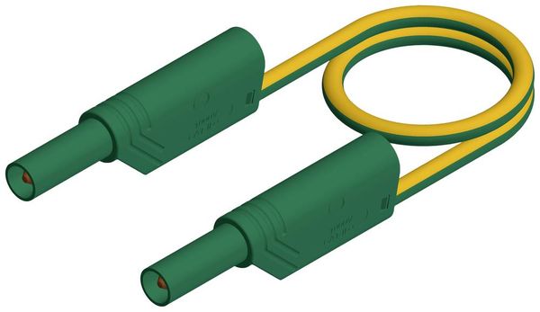 Hirschmann Test & Measurement MLS WS 50/2,5 ge/gn Sicherheits-Messleitung Lamellenstecker 4 mm Lamellenstecker 4 mm 0.50 m Gelb-Grün 1 St.