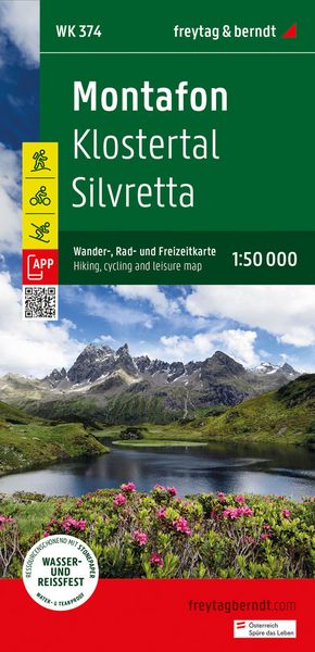 Freytag & berndt Wanderkarte WK 374 Montafon, Klostertal - Silvretta 1:50.000, Sonstige von , KOMPASS freytag und berndt, 978-3-7079-2338-4