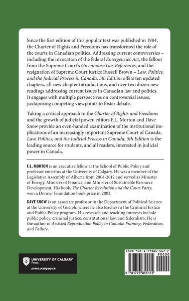Produktbild: Law, Politics, and the Judicial Process in Canada, 5th Edition.