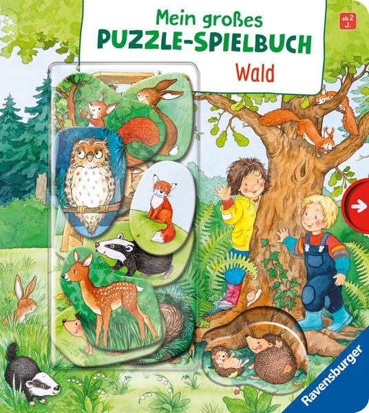 Mein großes Puzzle-Spielbuch - Wald, Gebundene Ausgabe von Mila Rulff, Ravensburger Verlag GmbH, 9783473418244