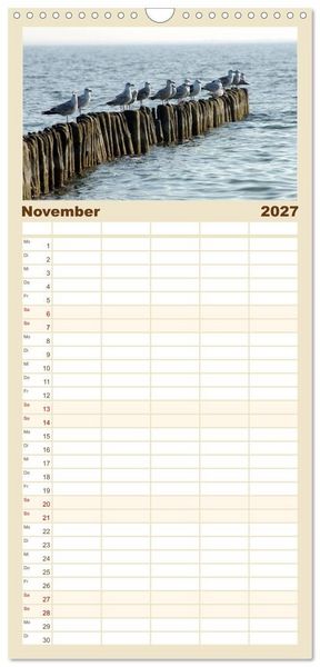 Produktbild: Familienplaner 2027 - R&uuml;gen PUR mit 5 Spalten (Wandkalender, 21 x 45 cm) CALVENDO