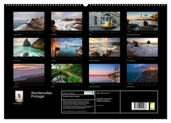 Produktbild: Wundervolles Portugal (hochwertiger Premium Wandkalender 2026 DIN A2 quer), Kunstdruck in Hochglanz