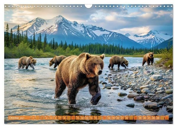 Produktbild: Elche und B&auml;ren in Alaska (Wandkalender 2027 DIN A3 quer), CALVENDO Monatskalender