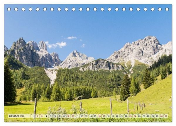 Produktbild: Dachstein und Schladminger Tauern (Tischkalender 2027 DIN A5 quer), CALVENDO Monatskalender