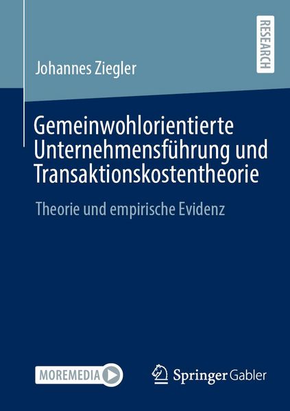 Produktbild: Gemeinwohlorientierte Unternehmensf&uuml;hrung und Transaktionskostentheorie
