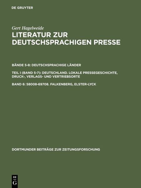 Produktbild: 58008&ndash;69708. Falkenberg, Elster&ndash;Lyck