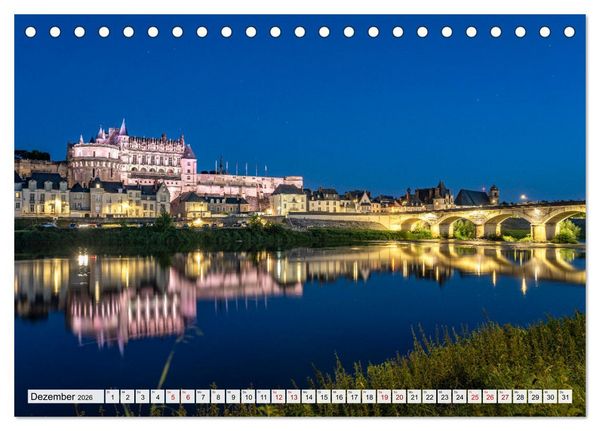 Produktbild: Die Schl&ouml;sser im Tal der Loire (Tischkalender 2026 DIN A5 quer), CALVENDO Monatskalender