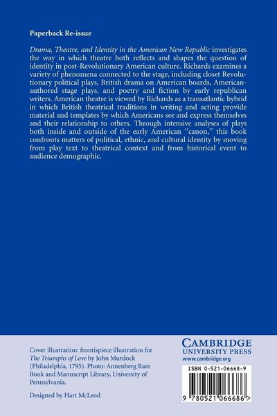 Produktbild: Drama, Theatre, and Identity in the American New Republic