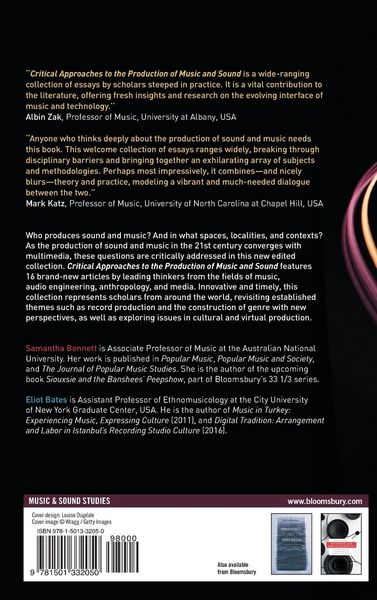 Produktbild: Critical Approaches to the Production of Music and Sound