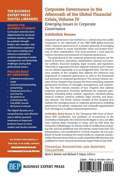 Produktbild: Corporate Governance in the Aftermath of the Global Financial Crisis, Volume IV