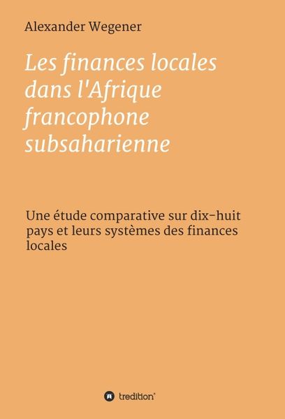 Produktbild: Les finances locales dans l'Afrique francophone subsaharienne