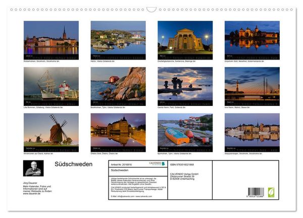 Produktbild: S&uuml;dschweden (Wandkalender 2026 DIN A2 quer), CALVENDO Monatskalender