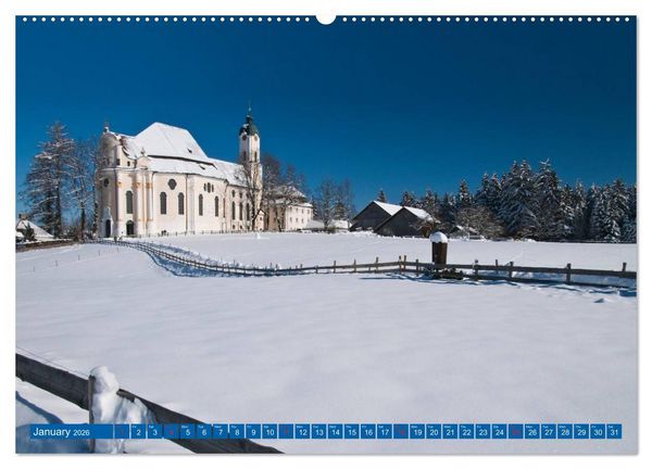 Produktbild: Romantic Places In Bavaria (Wall Calendar 2026 DIN A2 landscape), CALVENDO 12 Month Wall Calendar