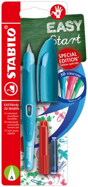 Produktbild: STABILO Schulf&uuml;ller EASYbirdy 3D Wildlife RH A blau