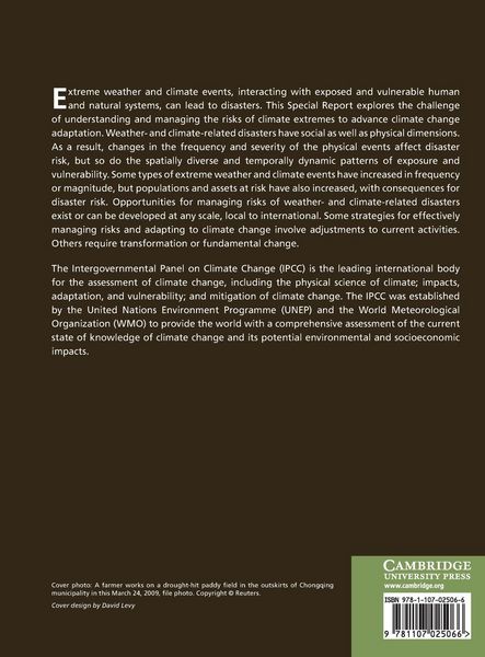 Produktbild: Managing the Risks of Extreme Events and Disasters to Advance Climate Change Adaptation