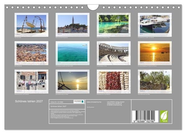 Produktbild: Sch&ouml;nes Istrien 2027 (Wandkalender 2027 DIN A4 quer), CALVENDO Monatskalender