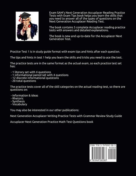 Produktbild: Next Generation Accuplacer Reading Practice Tests with Exam Tips