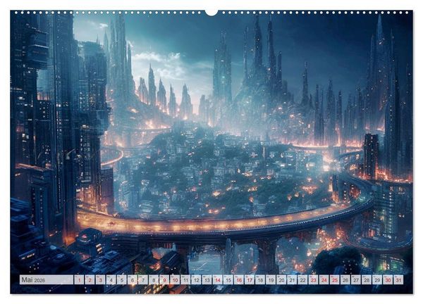 Produktbild: Gigapolis (Wandkalender 2026 DIN A2 quer), CALVENDO Monatskalender