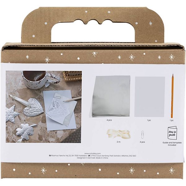 Produktbild: Creativ Company Mini Kreativ Set Dekoration, Weihnachtsschmuck, Silver Metall
